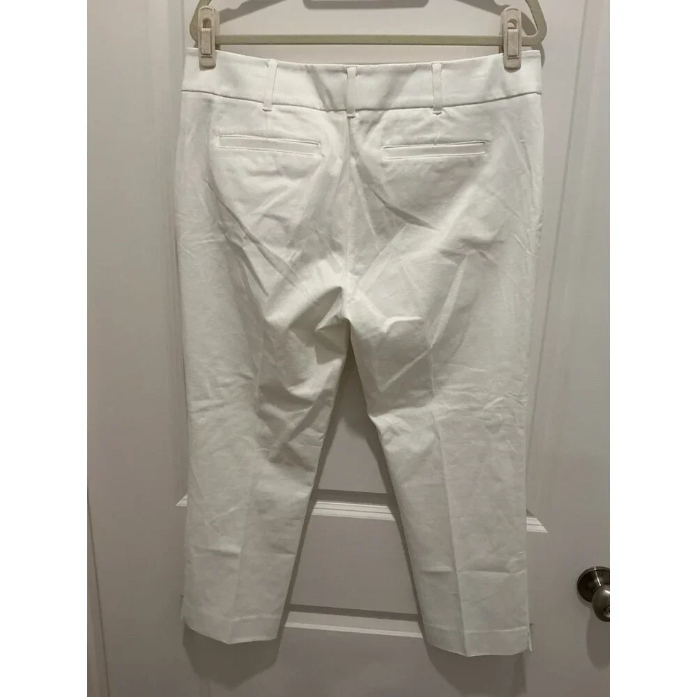 New York & Company Audrey Slim Leg Crop Women's 4 Way Stretch Size 14 White NWT - Picture 5 of 12